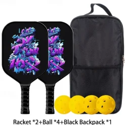 Pickleball Paddle Carbon Fiber Material Pickleball Sports Set
