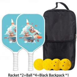 Pickleball Paddle Carbon Fiber Material Pickleball Sports Set