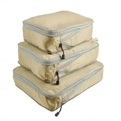3-Piece Compression Packing Cubes Set for Travel Luggage Storage and Organizer, Large Capacity Expanding Storage Bags for Outdoor Travel & Home Use