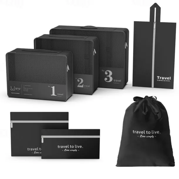 7-Piece Compression Packing Cubes Set for Travel, Luggage Organizer, Clothes, Underwear, and Shoes Storage Bags, Portable Sorting and Organizing Travel Accessories