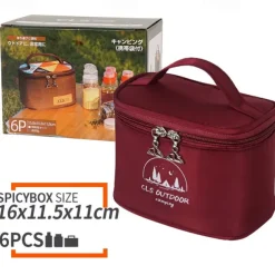 6-Piece Set Travel Spice Kit Spice Containers for Camping Portable Spice Kit Camping Salt Pepper Shakers Camping Spice Containers Seasoning Storage with Bag for Home Kitchen Camping BBQ Traveling