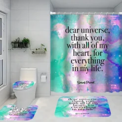 4-Piece Shower Curtain Set,180cm*180cm(70