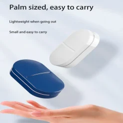 Pill Cutter, Pill Splitter Pill Cutter for Small or Large Pills, Cuts Vitamins Tablets, Portable Pretty Pill Crusher for Purse Pocket Blue