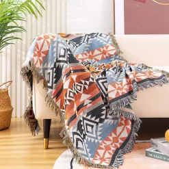 Plaid Blankets Knitted Sofa Cover Full Blanket Striped Room Bedside Blanket for Home Rugs Camping Picnic Blanket Boho Decorative