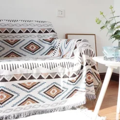 Plaid Blankets Knitted Sofa Cover Full Blanket Striped Room Bedside Blanket for Home Rugs Camping Picnic Blanket Boho Decorative