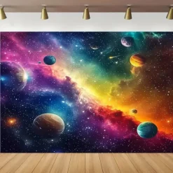 Planet Hanging Tapestry Wall Art Universe Large Tapestry Mural Decor Photograph Backdrop Blanket Curtain Home Bedroom Living Room Decoration
