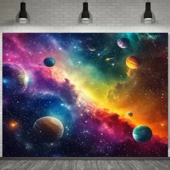 Planet Hanging Tapestry Wall Art Universe Large Tapestry Mural Decor Photograph Backdrop Blanket Curtain Home Bedroom Living Room Decoration