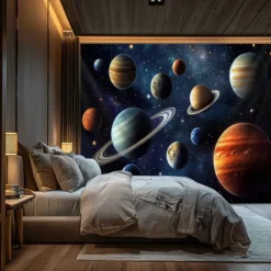 Planet Universe Hanging Tapestry Wall Art Large Tapestry Mural Decor Photograph Backdrop Blanket Curtain Home Bedroom Living Room Decoration