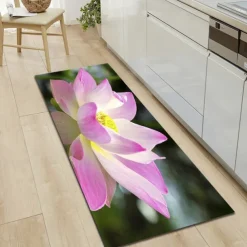 Plant Floral Area Rug Kitchen Mat Non-Slip Oil Proof Floor Mat Livingroom Rug Indoor Outdoor Mat Bedroom Decor Bathroom Mat Entrance Rug Door Mat