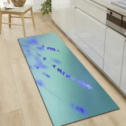 Plant Floral Area Rug Kitchen Mat Non-Slip Oil Proof Floor Mat Livingroom Rug Indoor Outdoor Mat Bedroom Decor Bathroom Mat Entrance Rug Door Mat