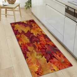 Plant Floral Area Rug Kitchen Mat Non-Slip Oil Proof Floor Mat Livingroom Rug Indoor Outdoor Mat Bedroom Decor Bathroom Mat Entrance Rug Door Mat
