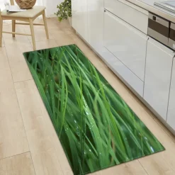 Plant Floral Area Rug Kitchen Mat Non-Slip Oil Proof Floor Mat Livingroom Rug Indoor Outdoor Mat Bedroom Decor Bathroom Mat Entrance Rug Door Mat