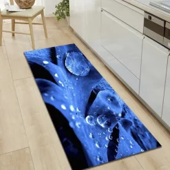 Plant Floral Area Rug Kitchen Mat Non-Slip Oil Proof Floor Mat Livingroom Rug Indoor Outdoor Mat Bedroom Decor Bathroom Mat Entrance Rug Door Mat