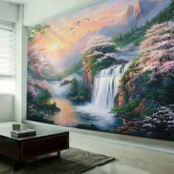Plant Flower Water Landscape Tapestry Wall Art Large Tapestry Mural Decor Photograph Backdrop Blanket Curtain Home Bedroom Living Room Decoration