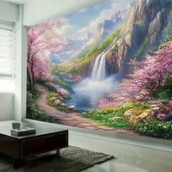 Plant Flower Water Landscape Tapestry Wall Art Large Tapestry Mural Decor Photograph Backdrop Blanket Curtain Home Bedroom Living Room Decoration