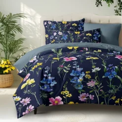 Plant Flowers Duvet Cover Bed Set 2-piece Set 3-piece Set Lightweight Soft Short Plush Thickened Felt Square Bed Set