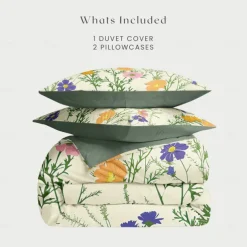 Plant Flowers Duvet Cover Bed Set 2-piece Set 3-piece Set Lightweight Soft Short Plush Thickened Felt Square Bed Set