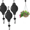 Plant Hook Pulley, Retractable Plant Hanger Flower Basket Pots and Birds Feeder Hang High up and Pull Down to Water Or Feed