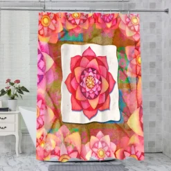 Plant Series Waterproof Shower Curtain 180cm*180cm(70"*70") Botanical Bathroom Decor Mildew Resistant Polyester Fabric for Bath Tub Shower