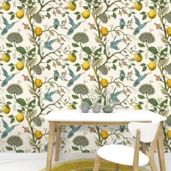 Plants Animal Wallpaper Peel and Stick Wallpaper Comtemporary Vintage Wall Covering, PVC / Vinyl Material Self adhesive Wallpaper, Room Wallcovering Home Decoration
