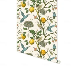 Plants Animal Wallpaper Peel and Stick Wallpaper Comtemporary Vintage Wall Covering, PVC / Vinyl Material Self adhesive Wallpaper, Room Wallcovering Home Decoration