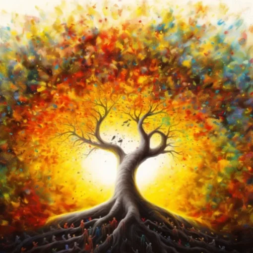 Plants Wall Art Canvas tree of Life Prints and Posters Plants Pictures Decorative Fabric Painting For Living Room Pictures No Frame