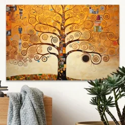 Plants Wall Art Canvas Tree of Life Prints and Posters Plants Pictures Decorative Fabric Painting For Living Room Pictures No Frame