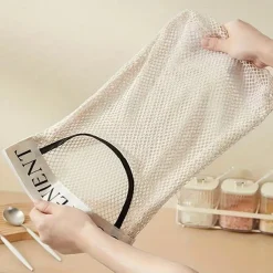 Plastic Bag Holders, Large Capacity Grocery Bags Holder, Mesh Hanging Storage Bag Plastic Bag Holder for Kitchen Plastic Bag Storage