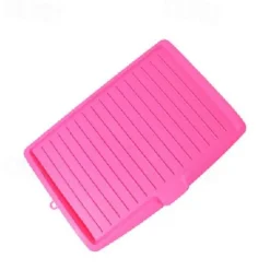 Plastic Dish Drainer Board, Large White Draining Tray with Side Drop Slope Diversion, Water Drain Board Drying Plate Dish Strainer Mat with Non-Slip Base for Bowl Cup Kitchenware