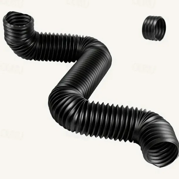 Plastic Downspout Extension - Durable and Flexible Rainwater Drainage Solution with Round Connector for Seamless Piping System Extension, 1pc/2pcs Piece for Home and Garden Use