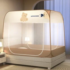 Plus Size Mosquito Net Dustproof Roof Double Door Free Installation Mosquito Net for Bed Safe Mosquito Prevention Mosquito Net for Children's Room