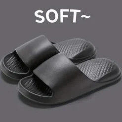 Plush Comfort Indoor Slides Slippers Featherweight Non-Slip Solid Colors for Home Bath Use
