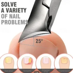 Podiatrist Toenail Clippers, Professional Thick & Ingrown Toe Nail Clippers For Men & Seniors, Pedicure Clippers Toenail Cutters, Super Sharp Curved Blade Grooming Tool