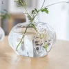 Pomegranate Shaped Glass Vase, Modern Creative Decorative Vase for Living Room, Study, Dining Room, and Wedding Party Decor