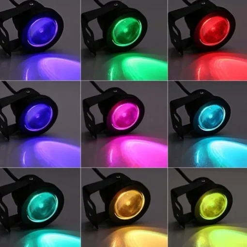 Pond Fountain Light RGB LED Underwater Pool Spotlight with Remote Control 10W Color Changing LED Dimmable 12V for Pool Lighting