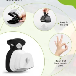 Pooper Scooper, Expandable Pet Poop Picker, Portable Dog Pooper Scooper for Small and Large Dogs, Waste Bag Storage Compartment
