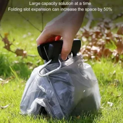 Pooper Scooper, Expandable Pet Poop Picker, Portable Dog Pooper Scooper for Small and Large Dogs, Waste Bag Storage Compartment