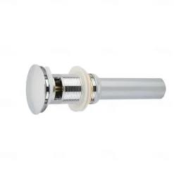 Pop Up Drain Stoper with Overflow SUS Stainless Steel Bathroom Vanity Sink Drain Lavatory Basin Sink Drain Chrome Finished