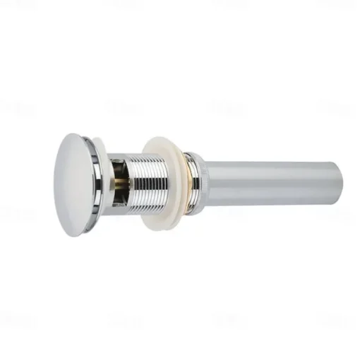 Pop Up Drain Stoper with Overflow SUS Stainless Steel Bathroom Vanity Sink Drain Lavatory Basin Sink Drain Chrome Finished
