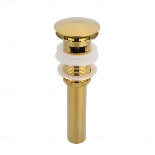 Pop Up Drain Stoper with Overflow SUS Stainless Steel Bathroom Vanity Sink Drain Lavatory Basin Sink Drain Chrome Finished
