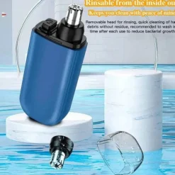 Portable & Painless Nose Hair Trimmer - Versatile, Stylish, Rechargeable, Precision Grooming for Nose, Ears, and Eyebrows - High-Torque Motor, Ergonomic Design, Compact, Travel-Friendly