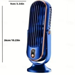 Portable Air Conditioner Fan, Large Battery Dual Motor Household Small Air Cooler, 5-speed Air Cooling Fan 720 ° Surround Air Blower, Office, Tourism, Camping, Outdoor RV Portable USB Fan, Thanksgiving Halloween Christmas Gift