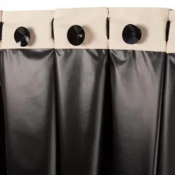 Portable Blackout Curtain Cloth Non-perforation Installation Adhesive Sunscreen Curtain Portable Suction Cup Curtain Fabric Beige