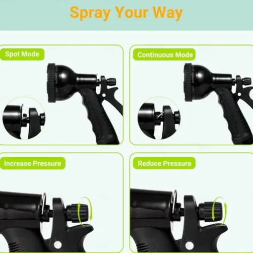 Portable Camping Shower, 10 Spray Modes, Insulated Pressure Sprayer, Warm Water Outdoor Shower for Hiking, Beach, Pet Washing
