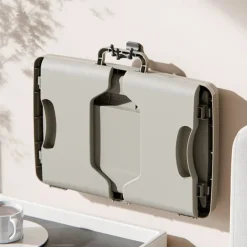 Portable Folding Desk with Storage, Multifunctional Laptop Table with Carrying Handle for Car, Dorm, and Bed - PP Material
