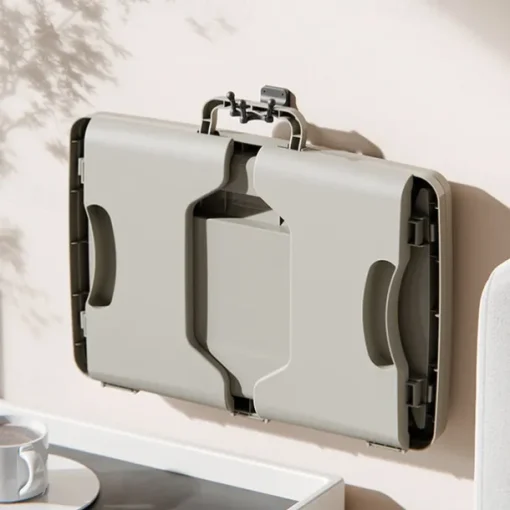 Portable Folding Desk with Storage, Multifunctional Laptop Table with Carrying Handle for Car, Dorm, and Bed - PP Material
