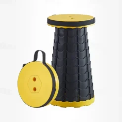 Portable Folding Stool Collapsible Stool for Queuing, Fishing, and Outdoor Camping Ultralight and Adjustable with extendable height 45cm/17.7in