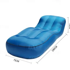 Portable Inflatable Sofa - Lazy Sofa Foldable Lounge Chair with Pedal Comfortable Combination Flocking - Suitable for Camping, Hiking, and Sunbathing at Home