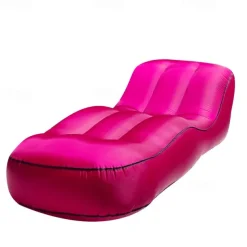 Portable Inflatable Sofa - Lazy Sofa Foldable Lounge Chair with Pedal Comfortable Combination Flocking - Suitable for Camping, Hiking, and Sunbathing at Home