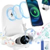 Portable Mini Chair Wireless Charger Phone Holder,Wireless Fast Charger Multifunctional Phone Holder, Multifunctional Wireless Fast Charging Station,3 in 1 Wireless Charger with Speaker Function